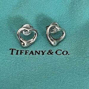 Tiffany & Co. Elsa Peretti Silver Heart Earrings